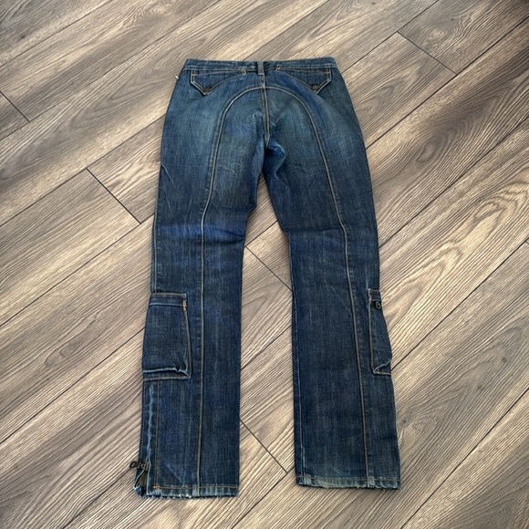 Engineered Dark Blue Denim Jeans size 2 funky cool - Picture 16 of 16